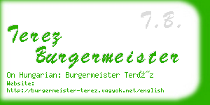 terez burgermeister business card